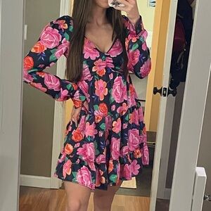 Floral V-Neck Dress